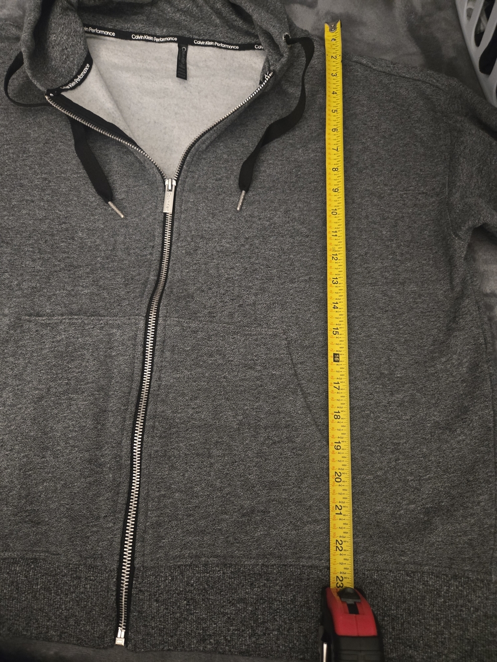 Calvin Klein Gray Zip-Up Hoodie Jacket